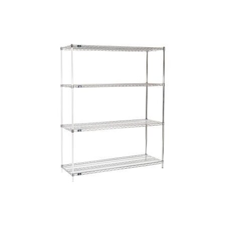 Global Equipment Nexel Chrome Wire Shelving Add-On - 60"W x 21"D x 74"H A21607C